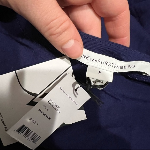 NWT DIANE VON FURSTENBERG Raquel Scoop Neck Dress in Purple Haze - Picture 4 of 7